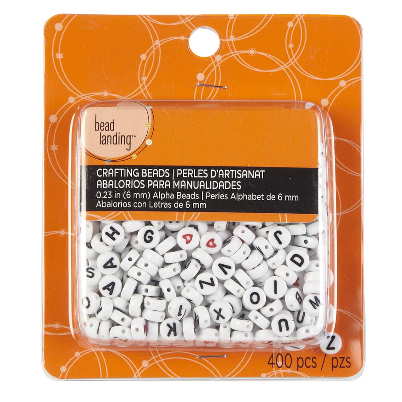 White Alphabet Crafting Beads by Bead Landing™